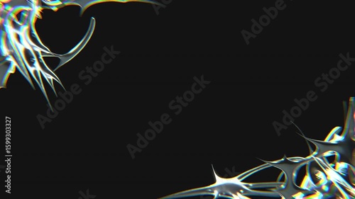 50 Elegant chrometype futuristic y2k looping design element Background
