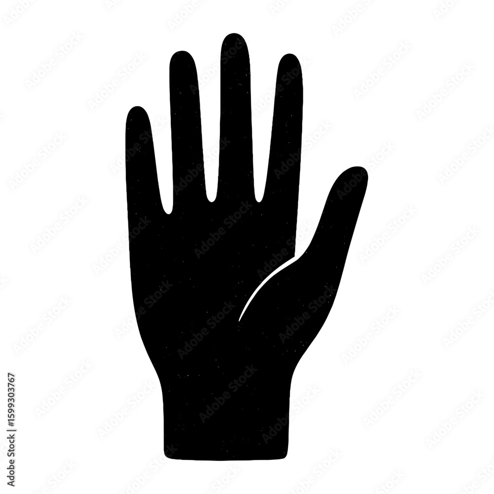 Obraz premium Silhouette hand gesture icon vector