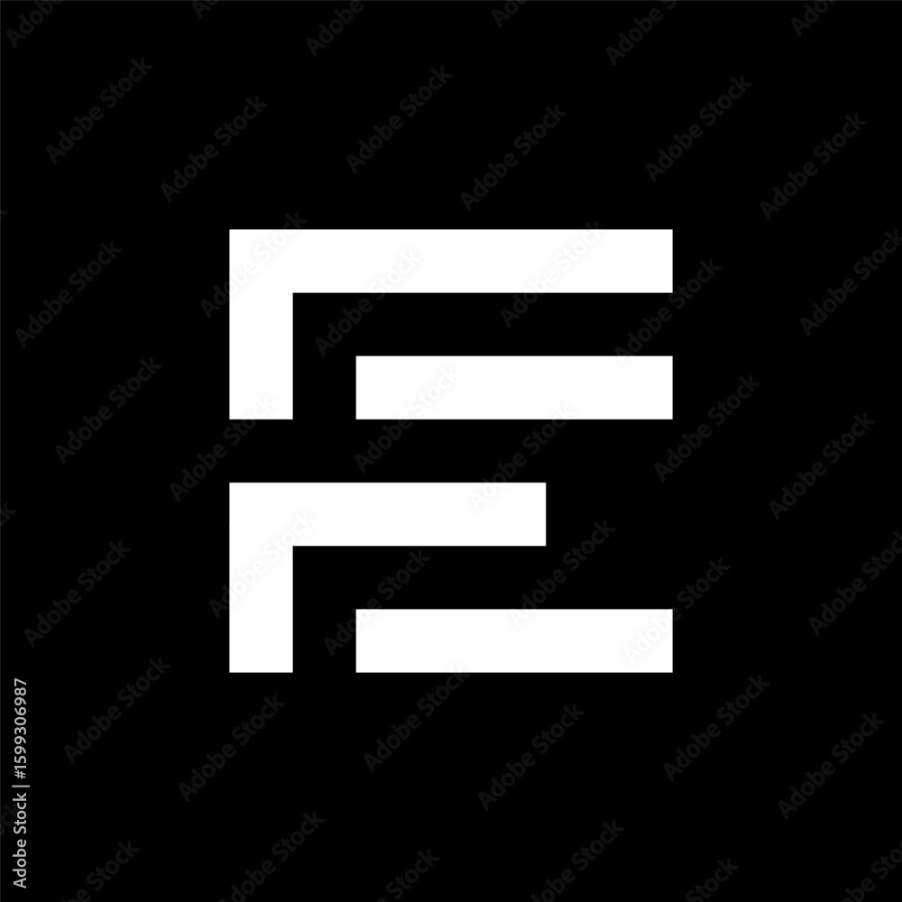 Letter FE creative minimalist monogram logo Letter FE creative minimalist monogram logo