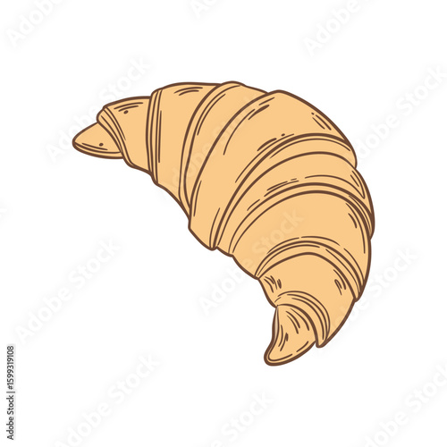 croissant vector clipart 