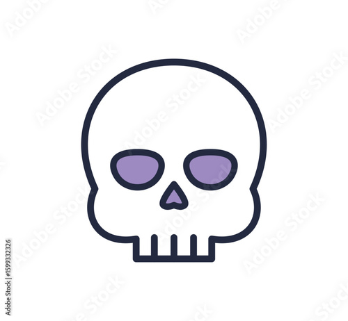 ハロウィンの骸骨のアイコンイラスト / ベクター