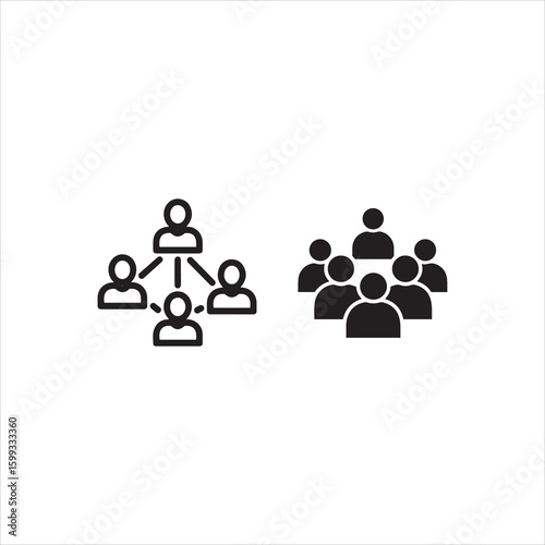 Network connections and group representation icons