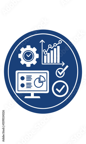 Business management circular graphic