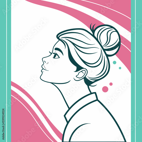 vector illustration of a pregnant woman