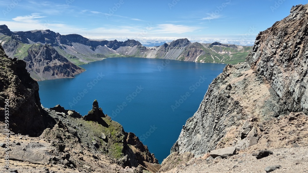 Naklejka premium The view of Mountain Paektu. Cheonji