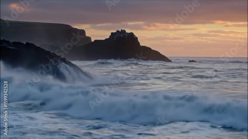 sunset over the sea