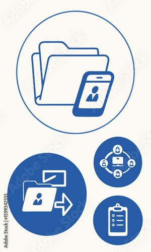 Digital file management icons