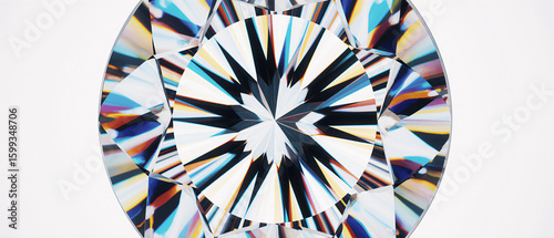 Round diamonds jewelry dark background