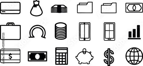 set of household appliances icons