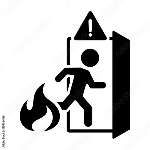 Fire Evacuation Icon.