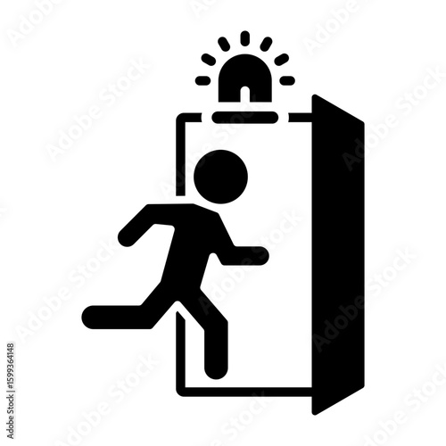 Emergency Exit Icon.