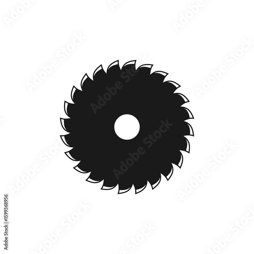 saw blade logo design, symbol, icon, vector, industry, vintage, wood sawing logo, carpentry