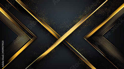 Metallic gold background with striped texture, a sleek design for business banners and abstract art