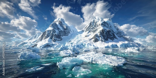 Wallpaper Mural Majestic mountains and icebergs in a breathtaking arctic landscape. Torontodigital.ca