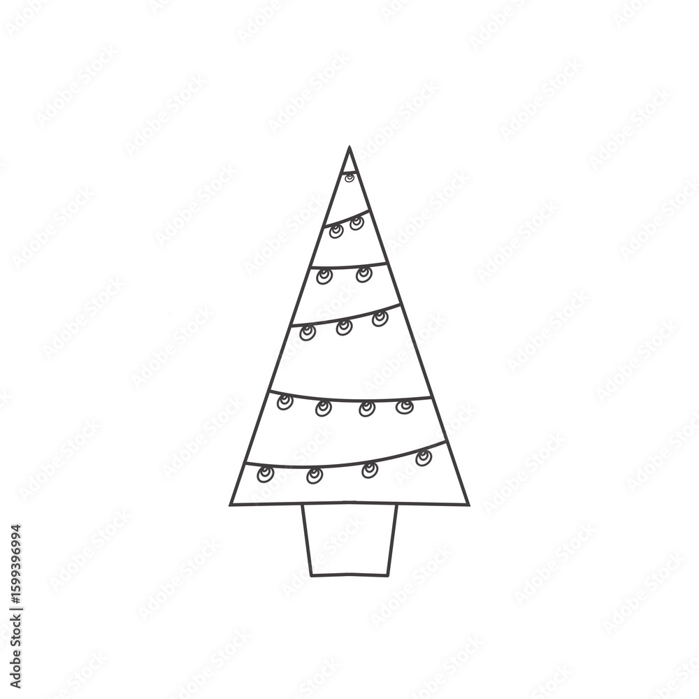 Fototapeta premium christmas tree vector illustration
