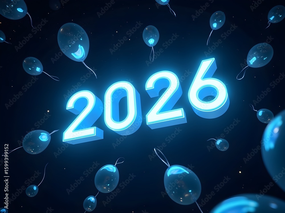 Fototapeta premium Happy New Year 2026