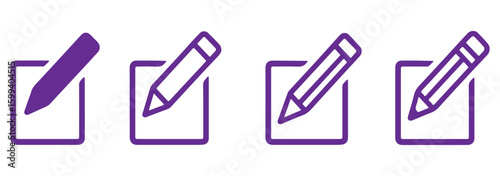 Edit icon vector. edit document sign and symbol. pencil