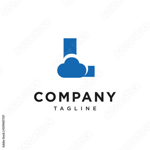 Letter L Cloud Logo Icon Vector