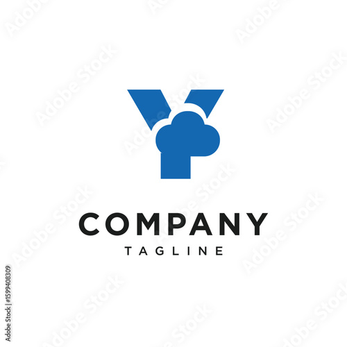 Letter Y Cloud Logo Icon Vector