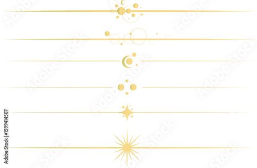 月と星の飾り線セット