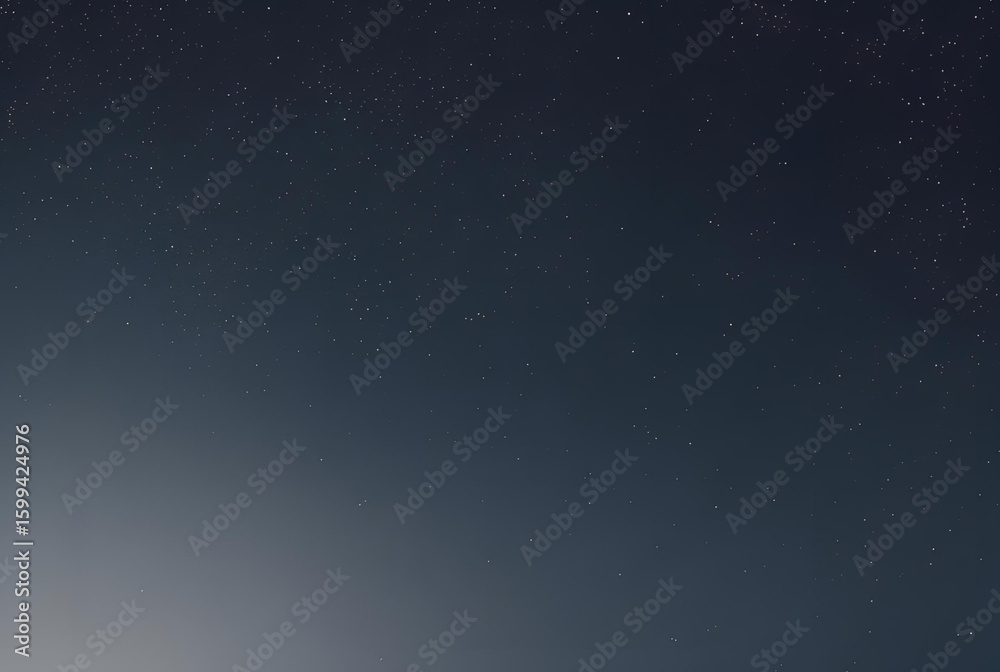 Fototapeta premium Starry Sky with a Gentle Horizon Glow