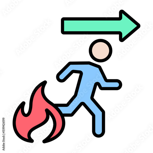 Fire Exit Icon.