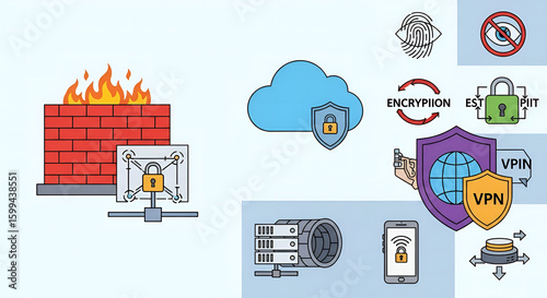 Firewall Protection and VPN Security Concepts in Digital Environment
