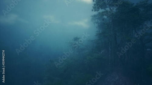 Wallpaper Mural Rain Falls On Hills And Far Away Forests 2 Torontodigital.ca