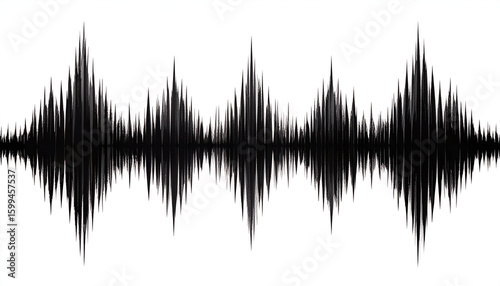 Sound wave with audio frequency, and graphic.