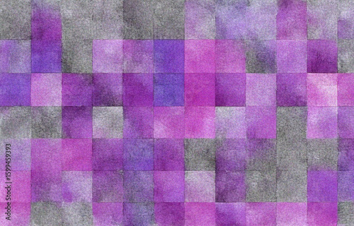 紫とグレーで構成されたピクセル背景