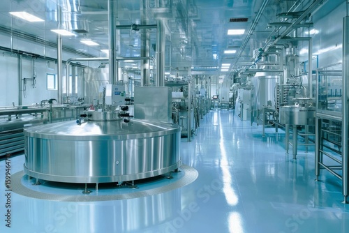 Modern industrial plant showcasing advanced machinery.