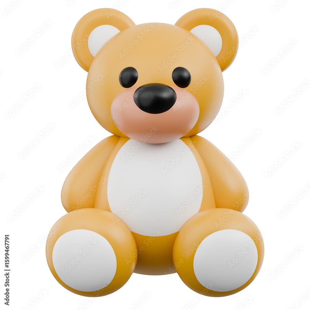 Naklejka premium Cute 3D Baby Elements and Toys Icon Newborn Essentials and Kids Play Object Gear Illustration Toddler Nursery Ornament Decoration Book