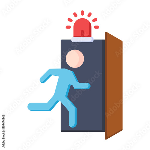 Emergency Exit Icon.