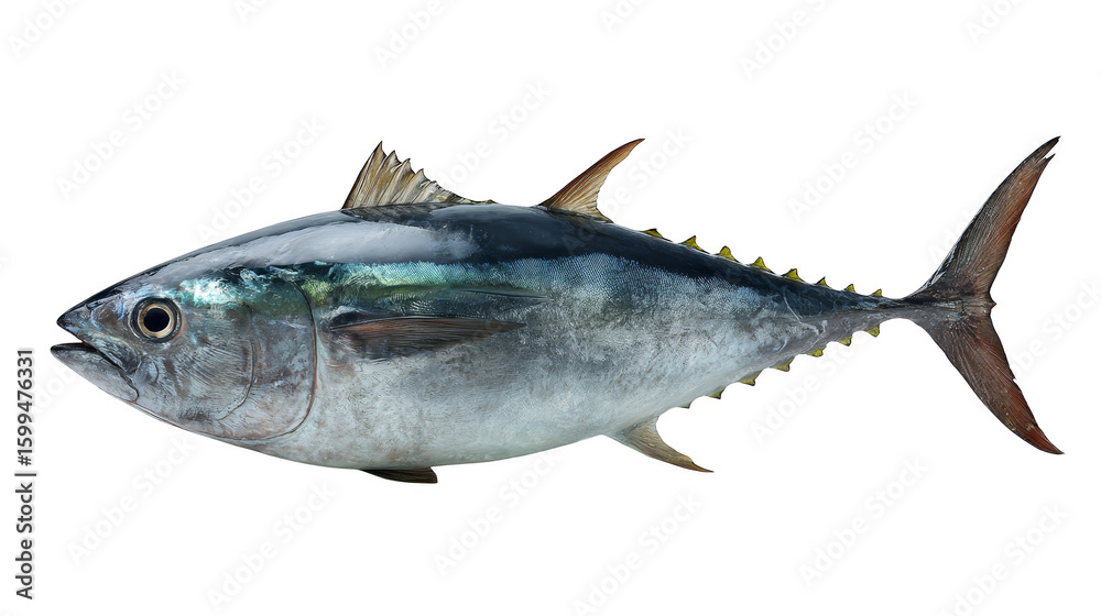 Fototapeta premium Striking fish portrait, a captivating closeup against dark background black