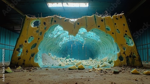 Wallpaper Mural Ocean Cave in a Factory: Artistic Installation Torontodigital.ca