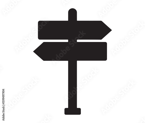 Wallpaper Mural Minimalist signpost silhouette vector illustration. Torontodigital.ca