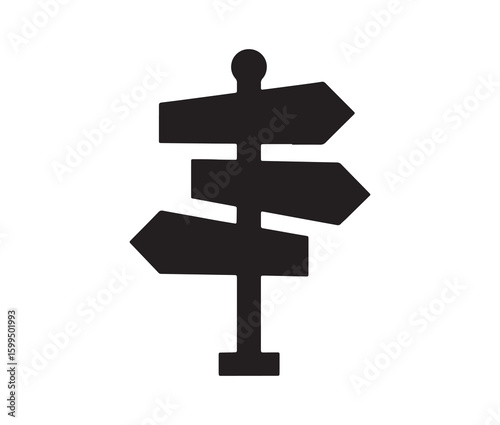 Wallpaper Mural Minimalist signpost silhouette vector illustration. Torontodigital.ca