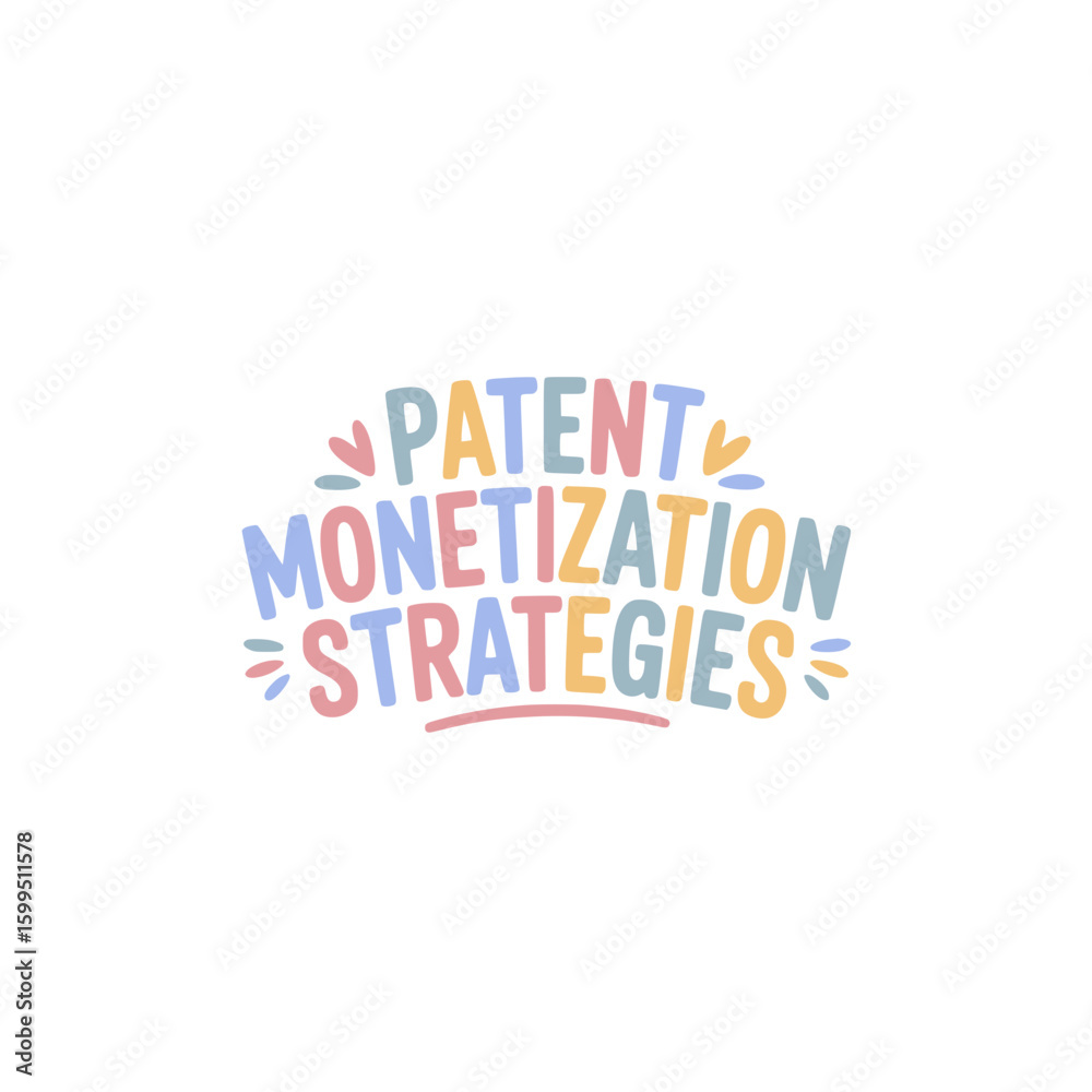 Fototapeta premium Patent Monetization Strategies Sticker Design
