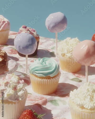 National Lollipop Day Festive Cupcakes and Cake Pops Assortment with Summer Pride and Back to School Vibes for Joyful Youth Marketing Campaigns