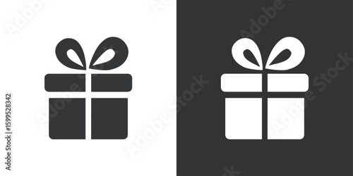 Gift icon. Solid glyph series icon