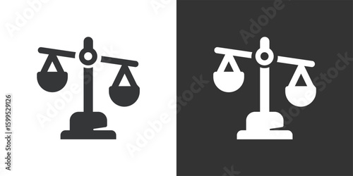 Justice icon. Solid glyph series icon