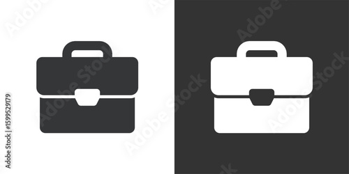 Briefcase icon. Solid glyph series icon