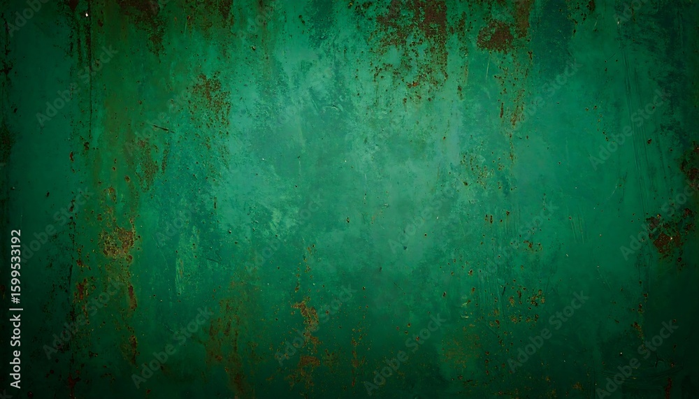 Obraz premium Rusted green metal surface