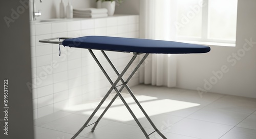 Ironing board home appliance laundry household chore domestic interior design blue ironin