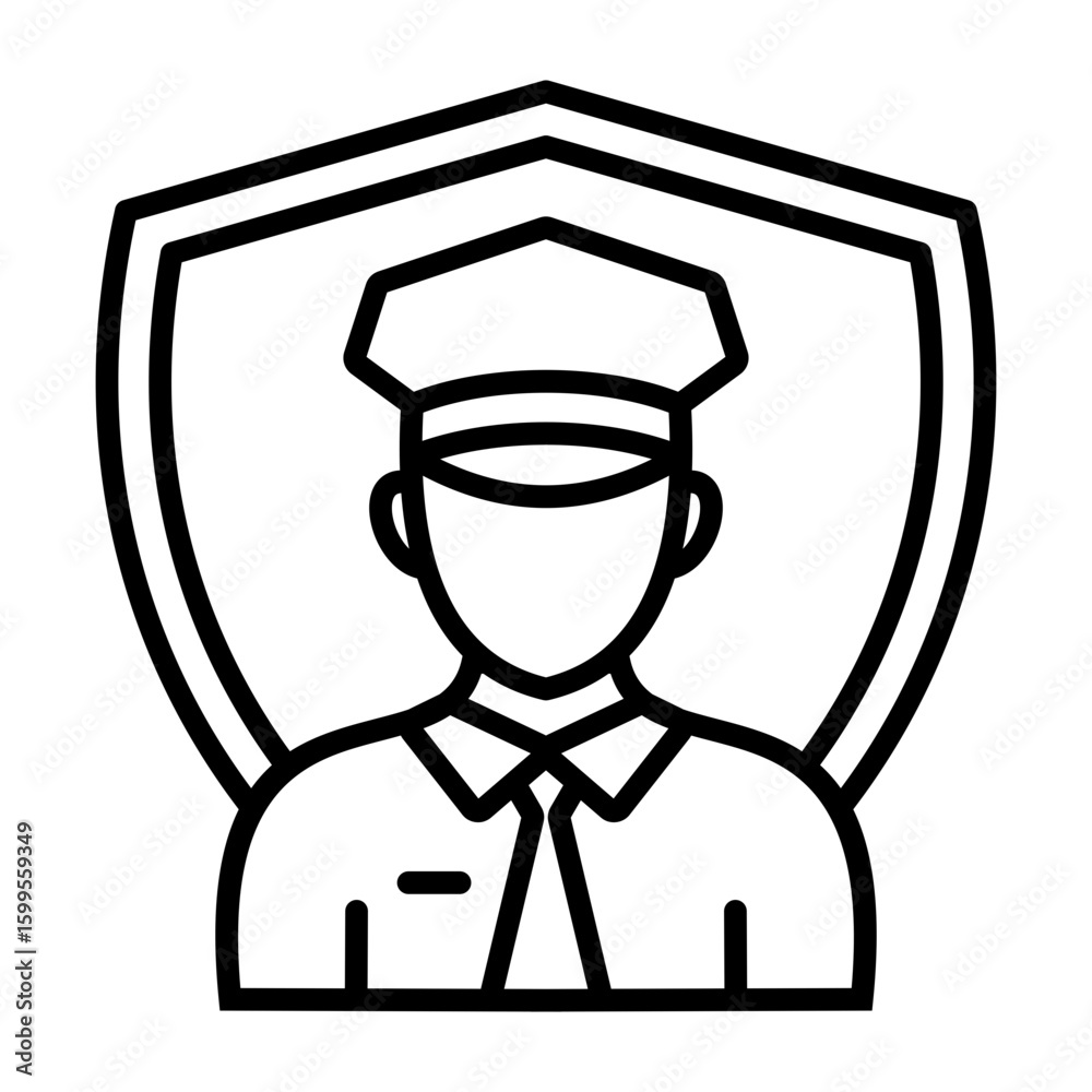 Obraz premium Security Officer Icon.