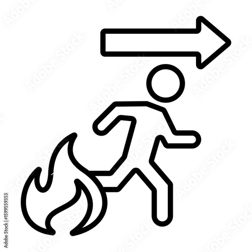 Fire Exit Icon.