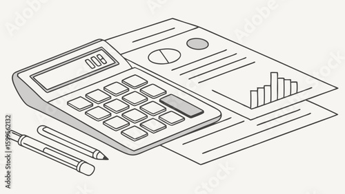 Financial Calculation Tools Calculator Documents and Writing Instruments.