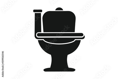 Toilet bowl icon isolated on white background