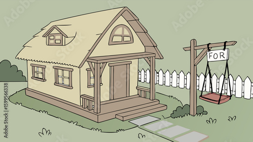 Quaint StrawRoofed Cottage For Sale with Swing.