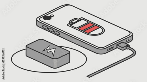 Smartphone Charging with External Power Bank.